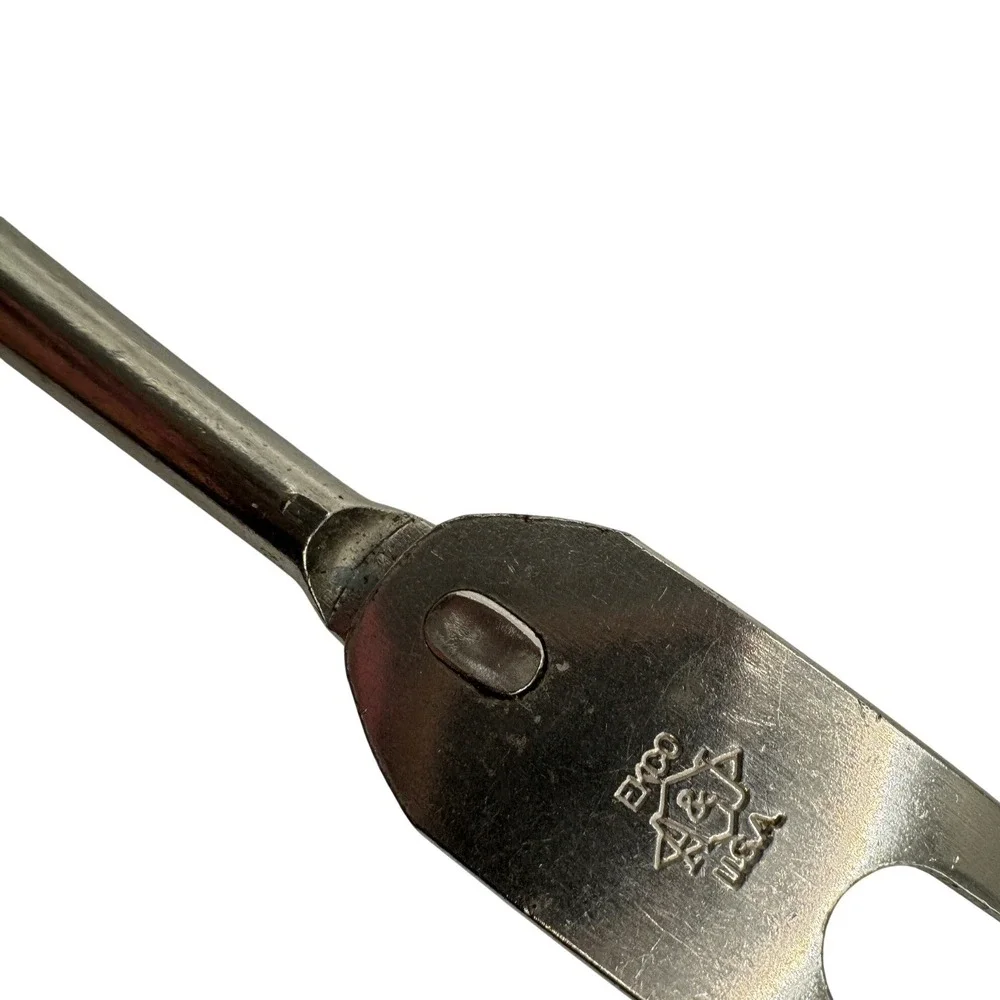 Vintage EKCO USA Meat Carving Fork Blue Wood‎ Handle Mid Century Kitchen Utensil